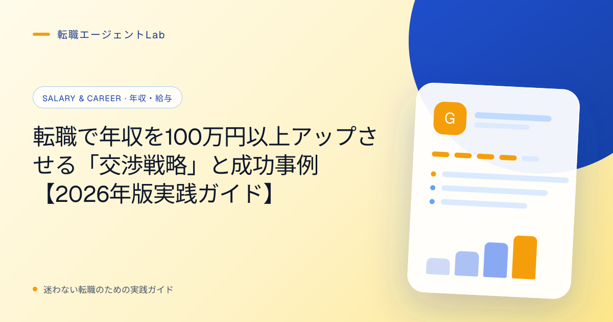転職で年収を100万円以上アップさせる「交渉戦略」と成功事例【2026年版実践ガイド】のサムネイル