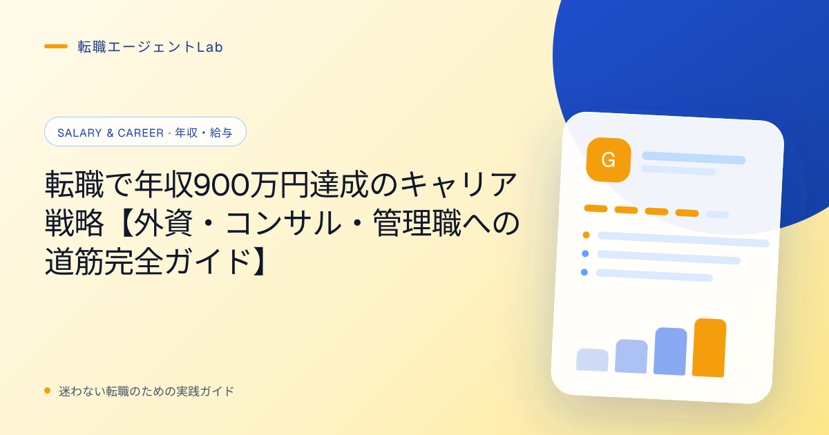 転職で年収900万円達成のキャリア戦略【外資・コンサル・管理職への道筋完全ガイド】のサムネイル
