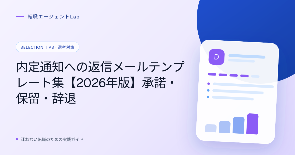 内定通知への返信メールテンプレート集【2026年版】承諾・保留・辞退のサムネイル