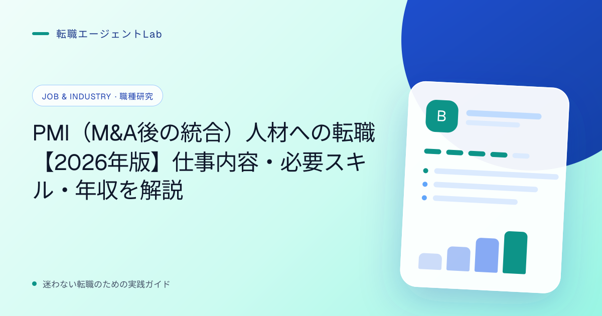 PMI（M&A後の統合）人材への転職【2026年版】仕事内容・必要スキル・年収を解説のサムネイル