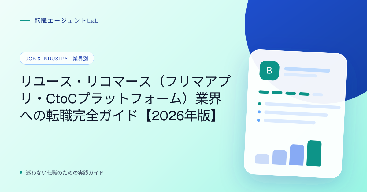 リユース・リコマース（フリマアプリ・CtoCプラットフォーム）業界への転職完全ガイド【2026年版】のサムネイル