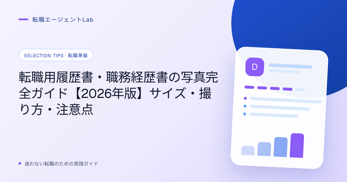転職用履歴書・職務経歴書の写真完全ガイド【2026年版】サイズ・撮り方・注意点のサムネイル