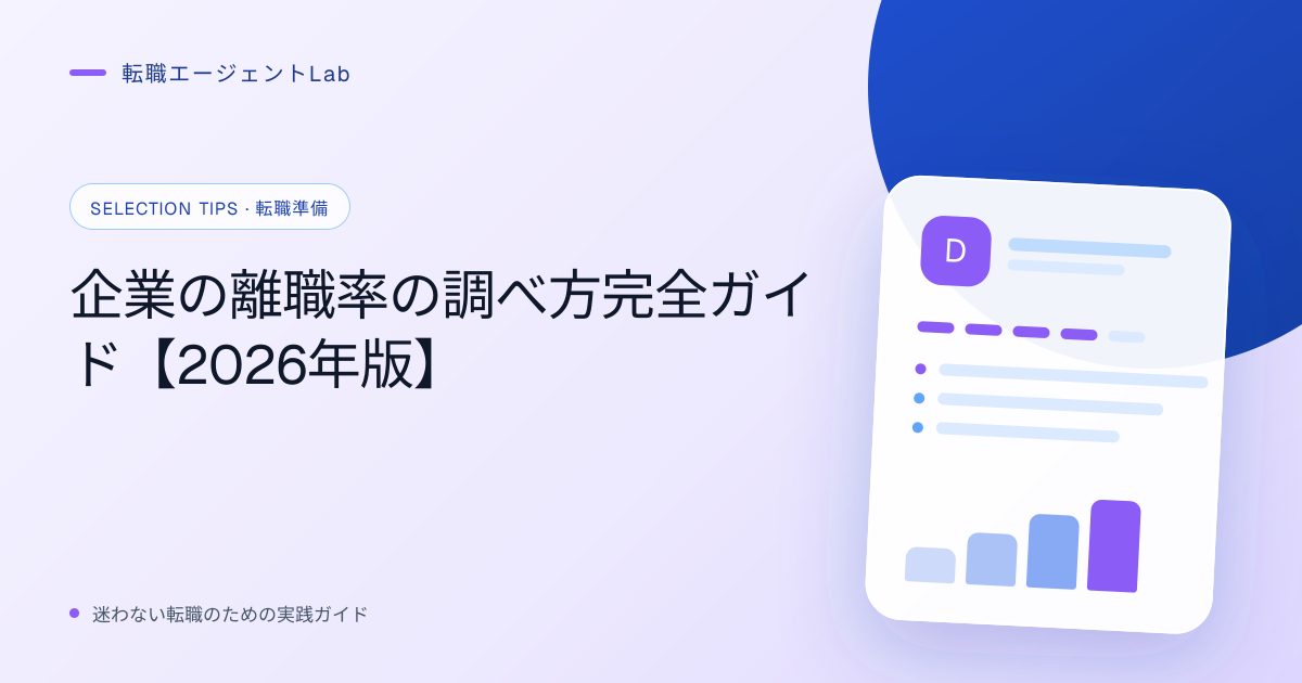 企業の離職率の調べ方完全ガイド【2026年版】のサムネイル