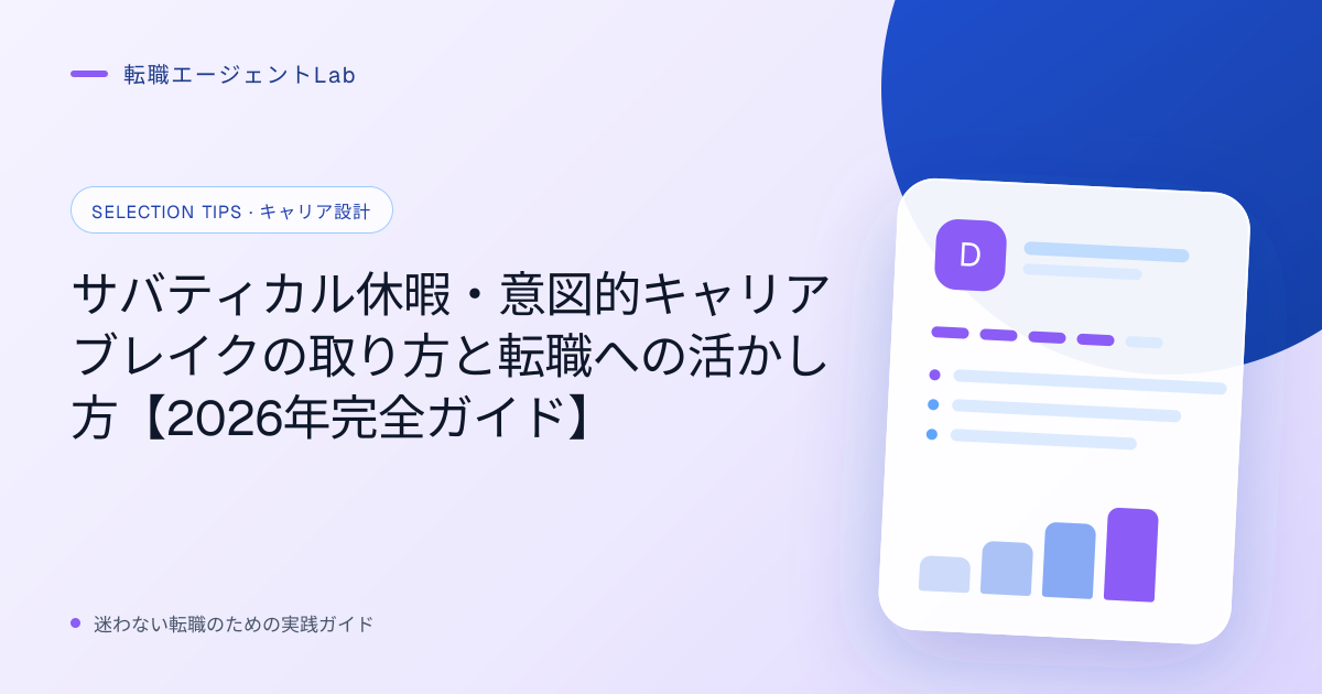 サバティカル休暇・意図的キャリアブレイクの取り方と転職への活かし方【2026年完全ガイド】のサムネイル