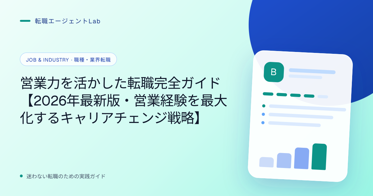 営業力を活かした転職完全ガイド【2026年最新版・営業経験を最大化するキャリアチェンジ戦略】のサムネイル