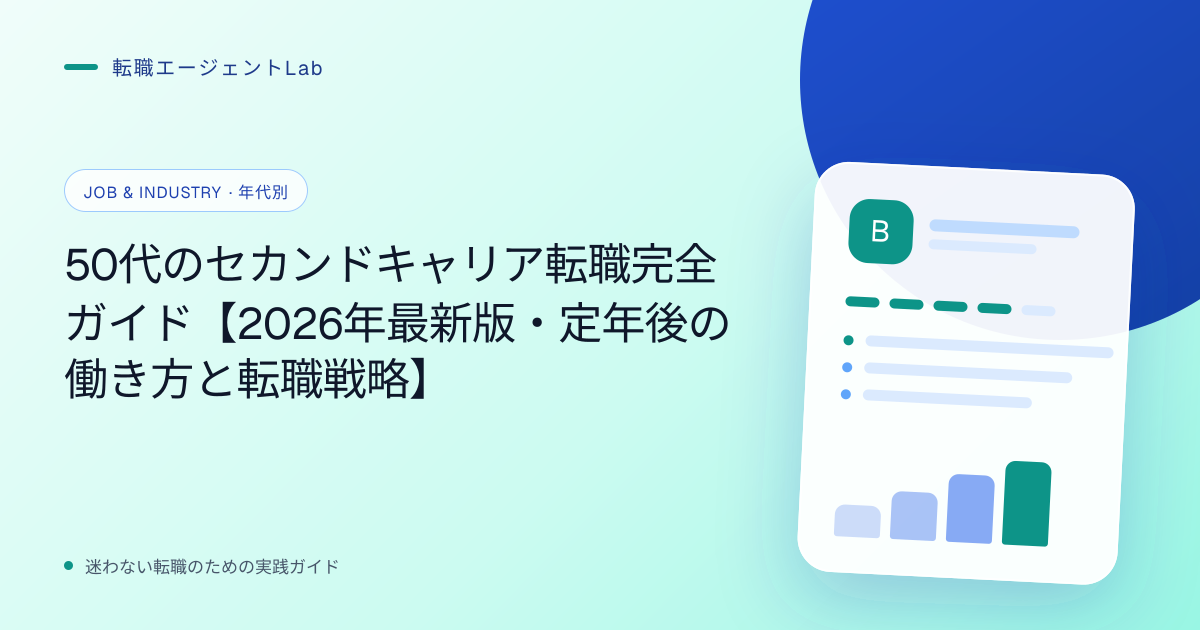 50代のセカンドキャリア転職完全ガイド【2026年最新版・定年後の働き方と転職戦略】のサムネイル