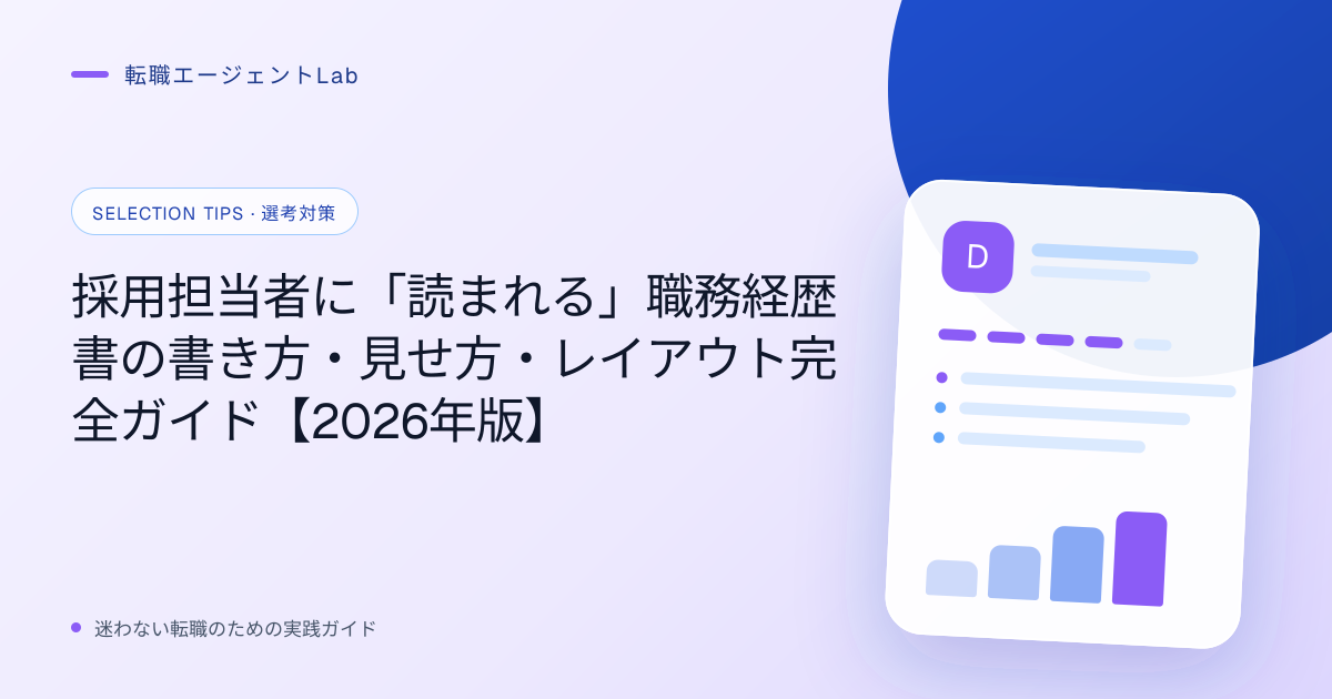 採用担当者に「読まれる」職務経歴書の書き方・見せ方・レイアウト完全ガイド【2026年版】のサムネイル