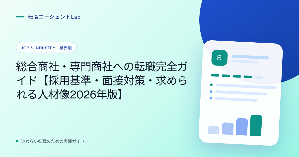 総合商社・専門商社への転職完全ガイド【採用基準・面接対策・求められる人材像2026年版】のサムネイル