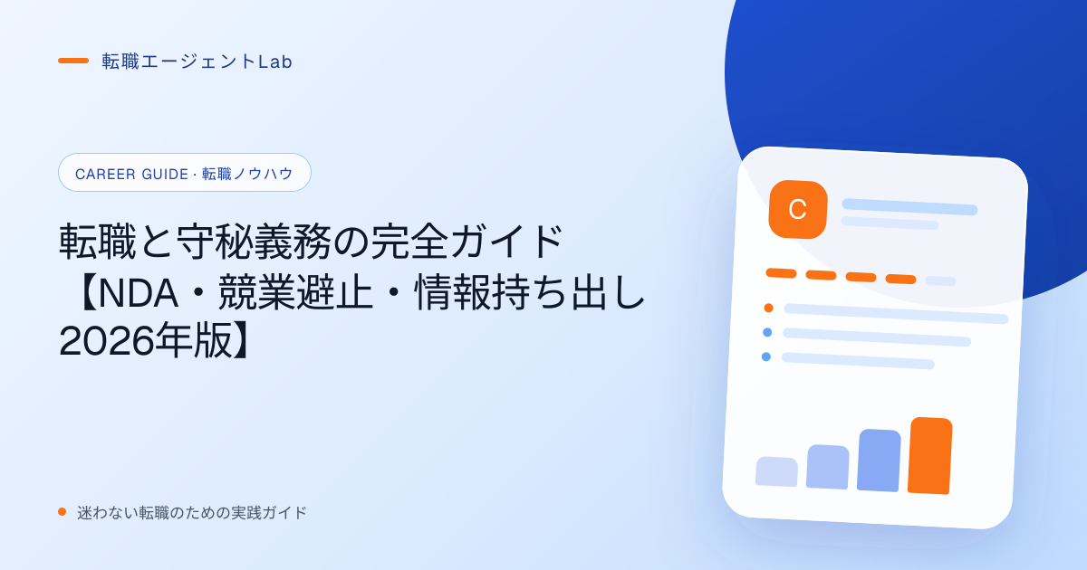 転職と守秘義務の完全ガイド【NDA・競業避止・情報持ち出し2026年版】のサムネイル
