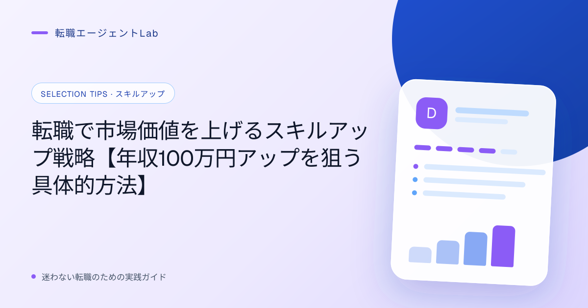 転職で市場価値を上げるスキルアップ戦略【年収100万円アップを狙う具体的方法】のサムネイル