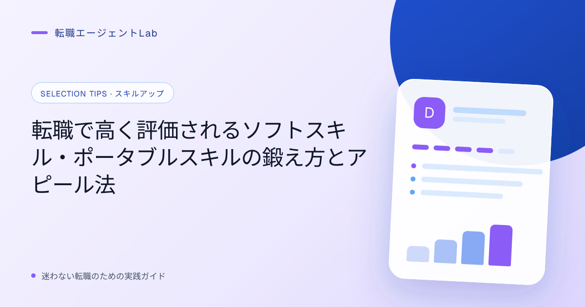 転職で高く評価されるソフトスキル・ポータブルスキルの鍛え方とアピール法のサムネイル