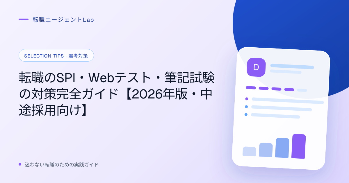 転職のSPI・Webテスト・筆記試験の対策完全ガイド【2026年版・中途採用向け】のサムネイル