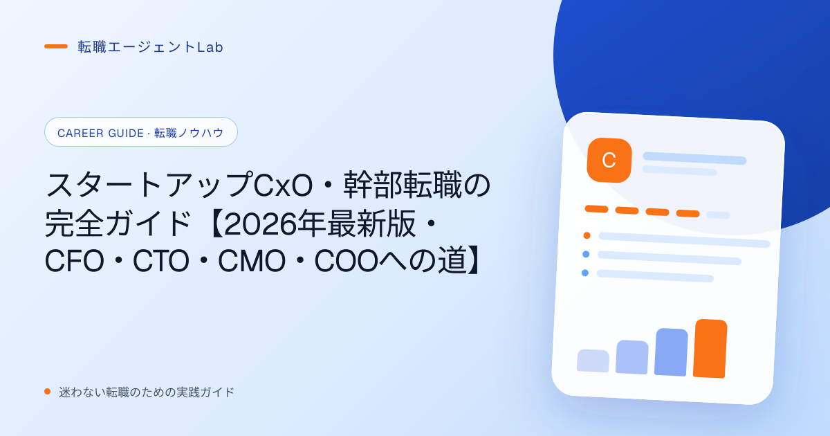 スタートアップCxO・幹部転職の完全ガイド【2026年最新版・CFO・CTO・CMO・COOへの道】のサムネイル