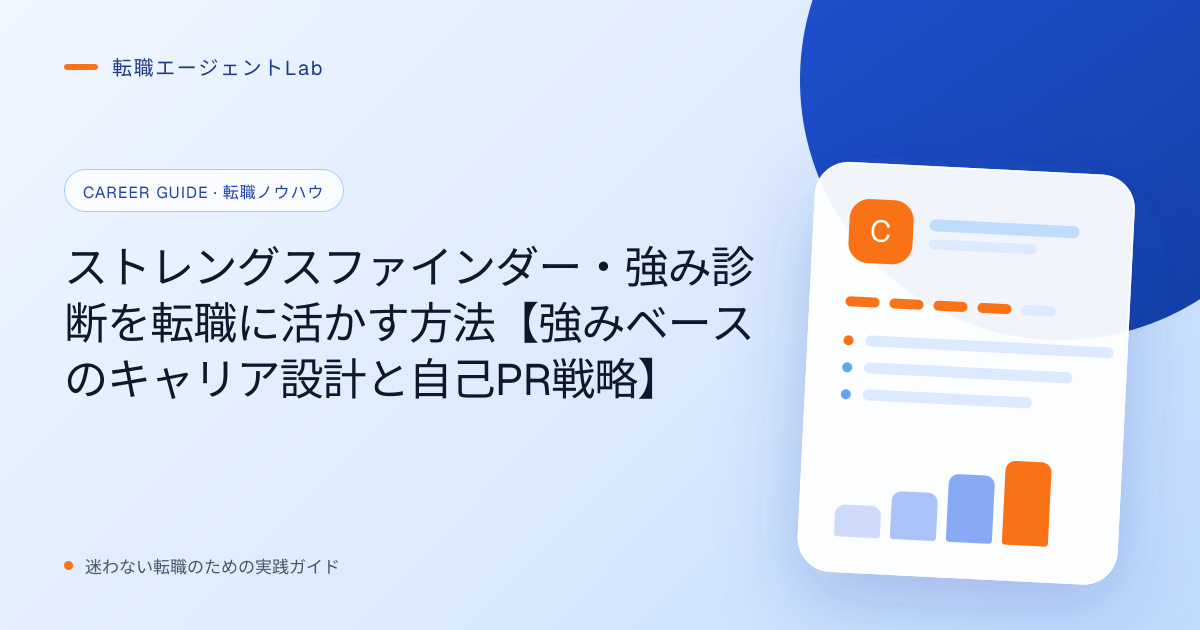 ストレングスファインダー・強み診断を転職に活かす方法【強みベースのキャリア設計と自己PR戦略】のサムネイル