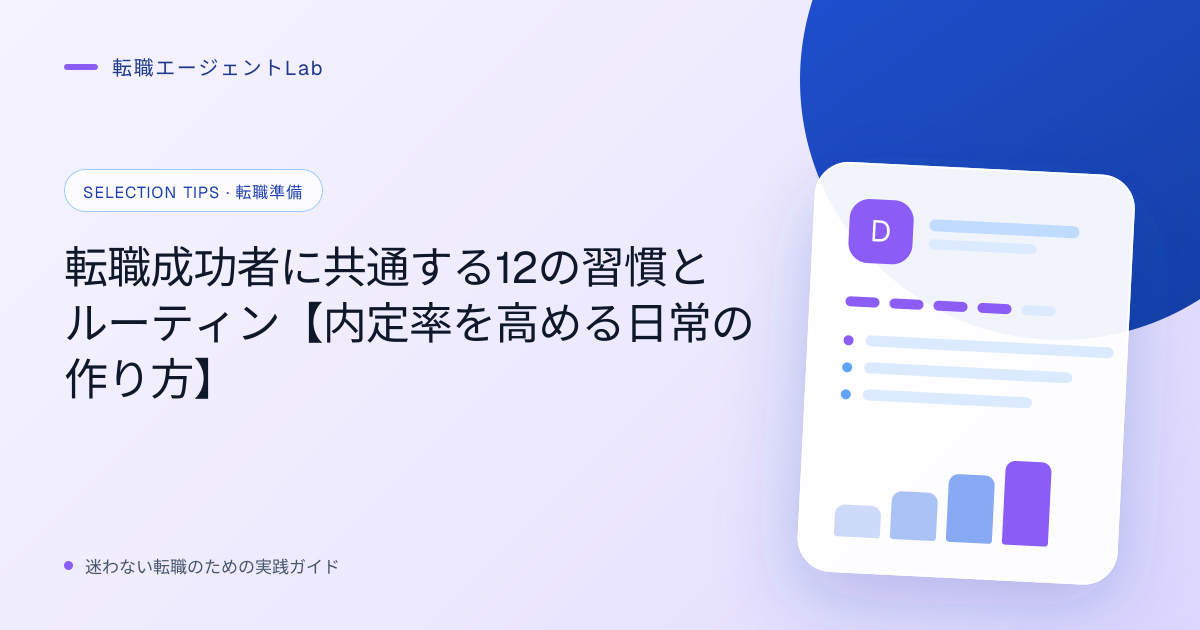 転職成功者に共通する12の習慣とルーティン【内定率を高める日常の作り方】のサムネイル