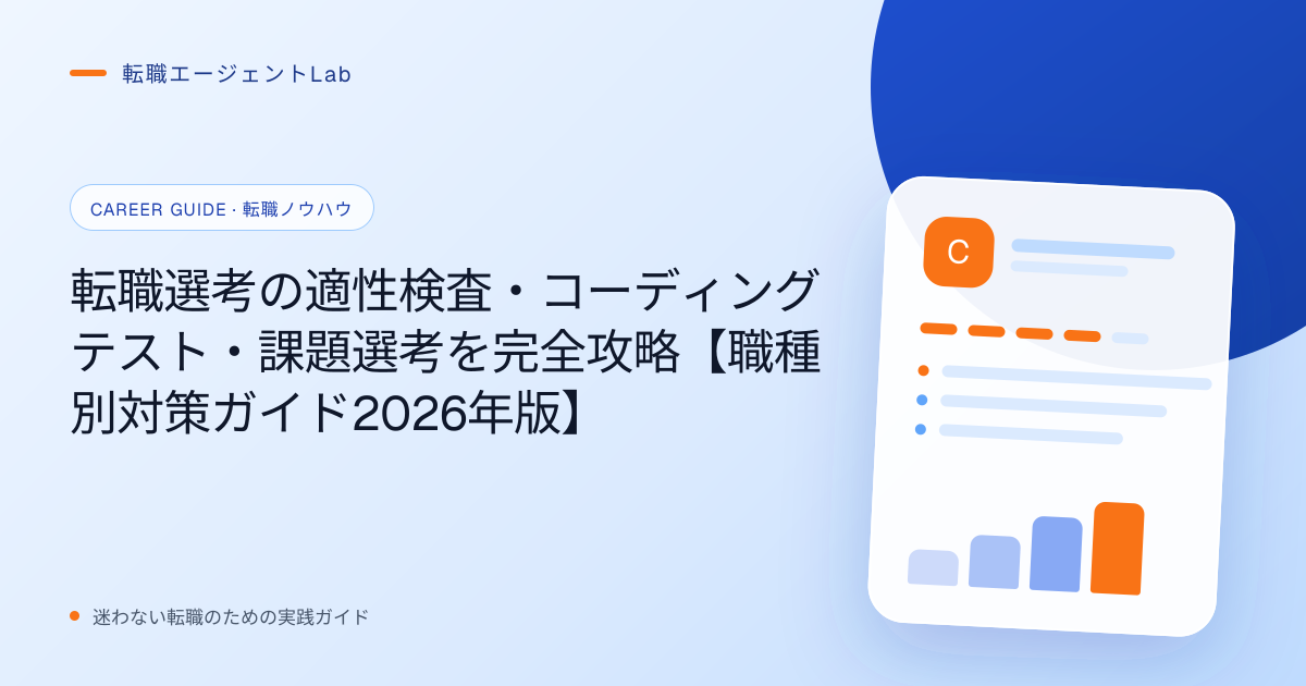 転職選考の適性検査・コーディングテスト・課題選考を完全攻略【職種別対策ガイド2026年版】のサムネイル
